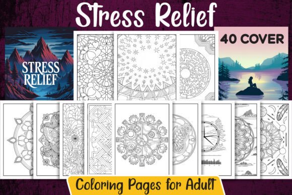 100 Stress Relief Adult Coloring Pages