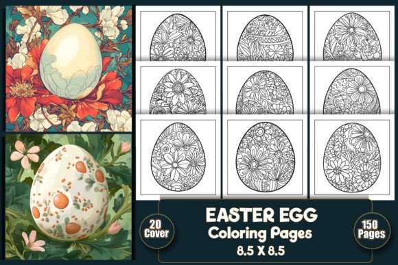 150 Easter Egg Coloring Book Pages: A High-Resolution KDP Asset for Creators and Entrepreneurs