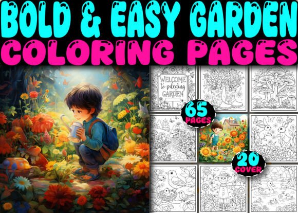 Bold and Easy Garden Coloring Pages for Adults: A Mindful Escape Into Nature’s Beauty