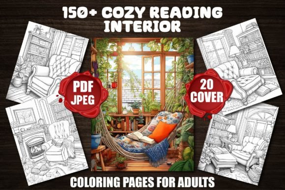 Cozy Reading Interior Coloring Pages: A Thoughtful Choice for Mindful Creativity