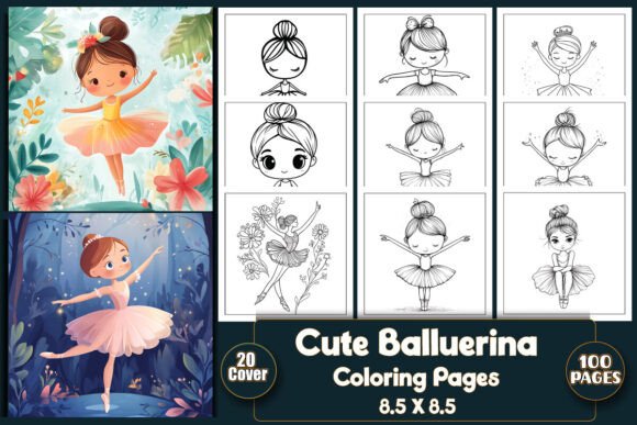 Cute Balluerina Coloring Pages