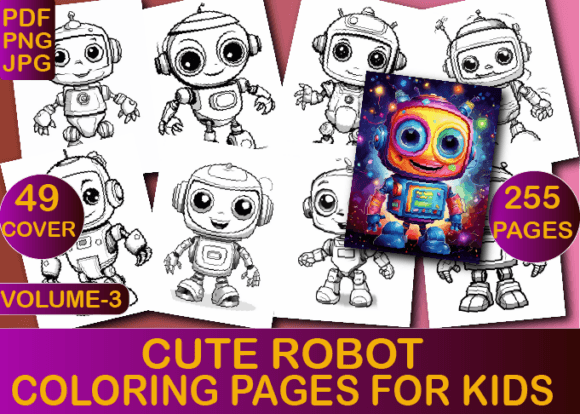 Cute Robot Coloring Book for Kids V-3: A Practical Evaluation for Creators and Educators