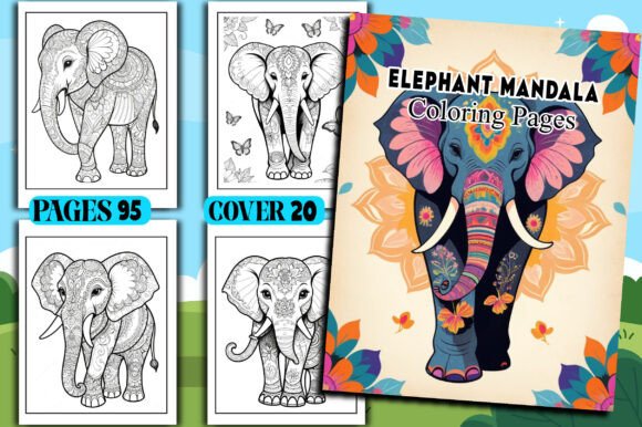 Elephant Mandala Coloring Page Books