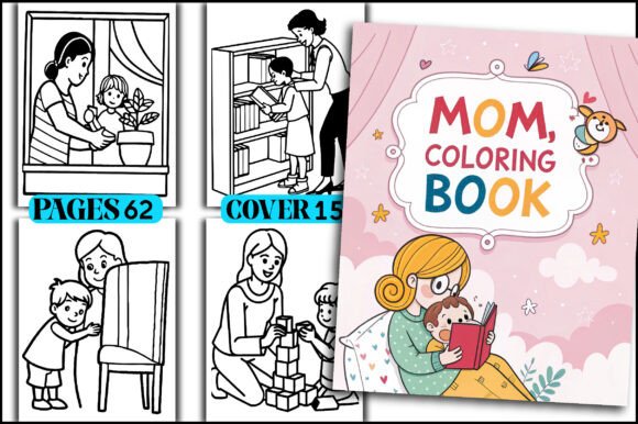 Mom Coloring Page Books for Kids