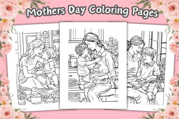 Mother's Day Coloring Book Pages