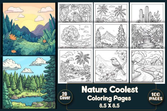 Nature Coolest Adult Coloring Book: A Production-Ready Asset for Print-on-Demand Creators and Mindful Practitioners