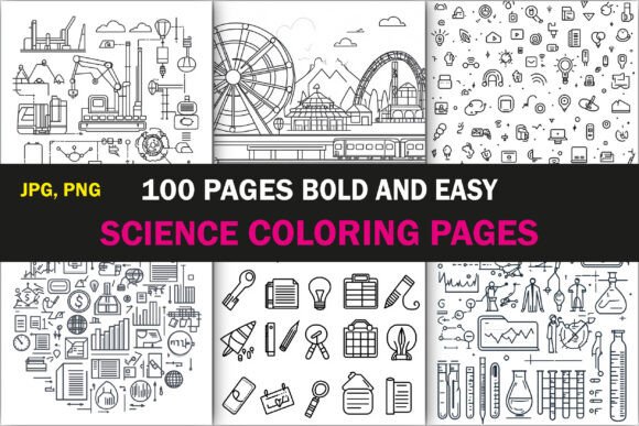 Science Coloring Book for Adults