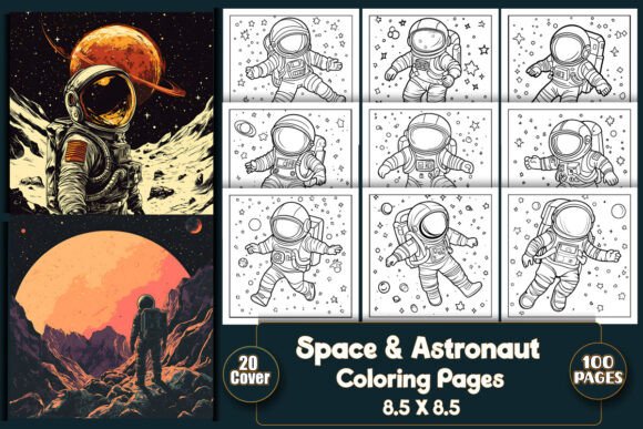 Space Astronaut Coloring Pages