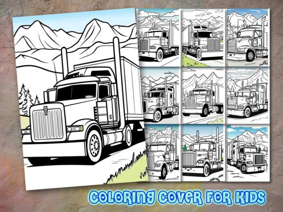 Truck Coloring Book Cover Design That Converts Browsers Into Buyers