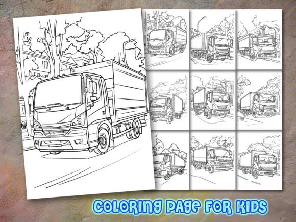 Truck Coloring Page for Kdp