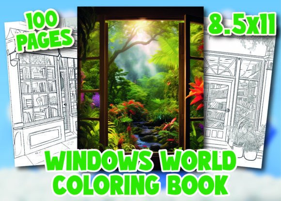 Windows World Coloring Pages for Adults: A High-Resolution Interior Design System for KDP Publishers
